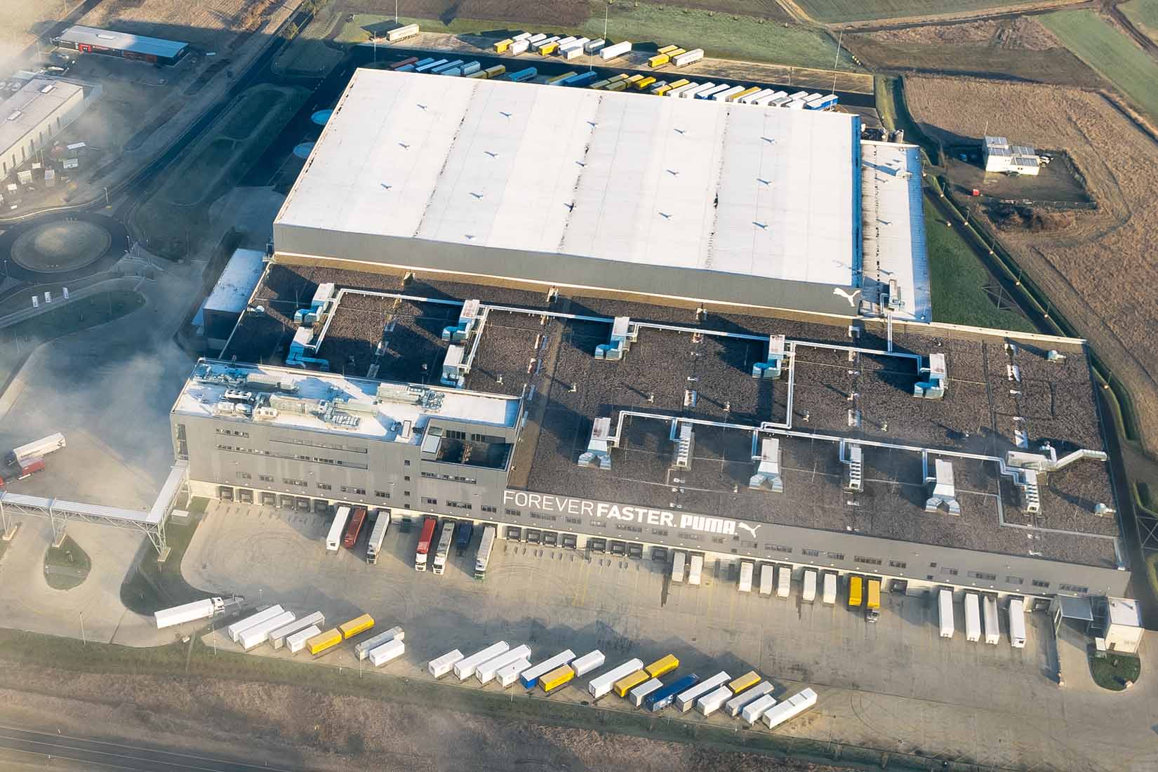 Bird’s-eye view of Puma’s logistics center