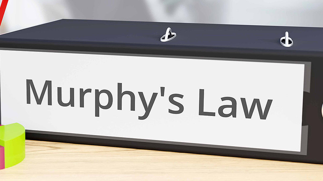 File folder labeled "Murphy's Law"