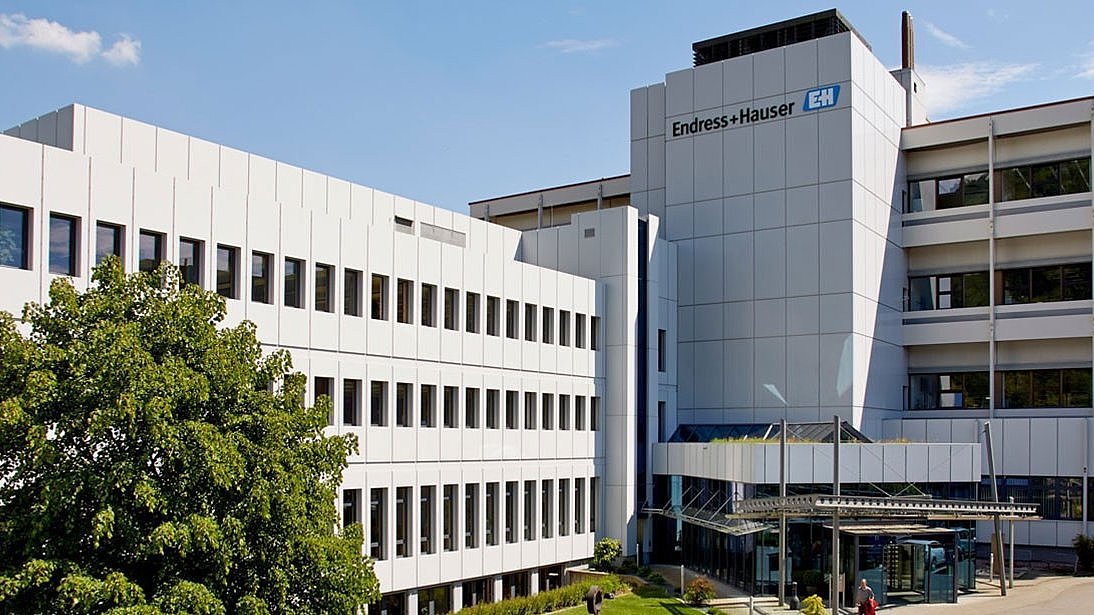 Exterior view of the Endress+Hauser building in Maulburg
