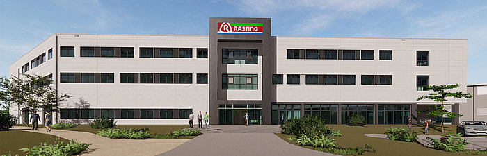 View of a part of the animated new building of Rasting