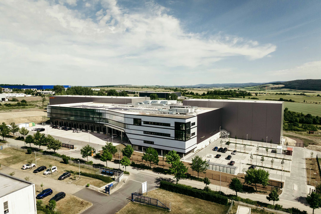Luftaufnahme des neuen Logistikzentrums von Weidmüller in Eisenach